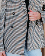 Recognition Pocketed Plaid Blazer Ins Street