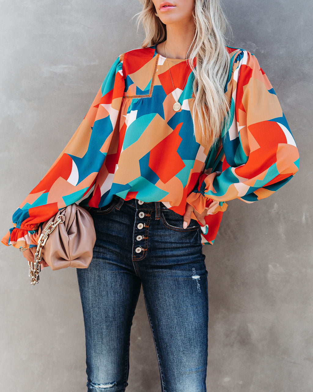 Reed Abstract Print Blouse - FINAL SALE Ins Street