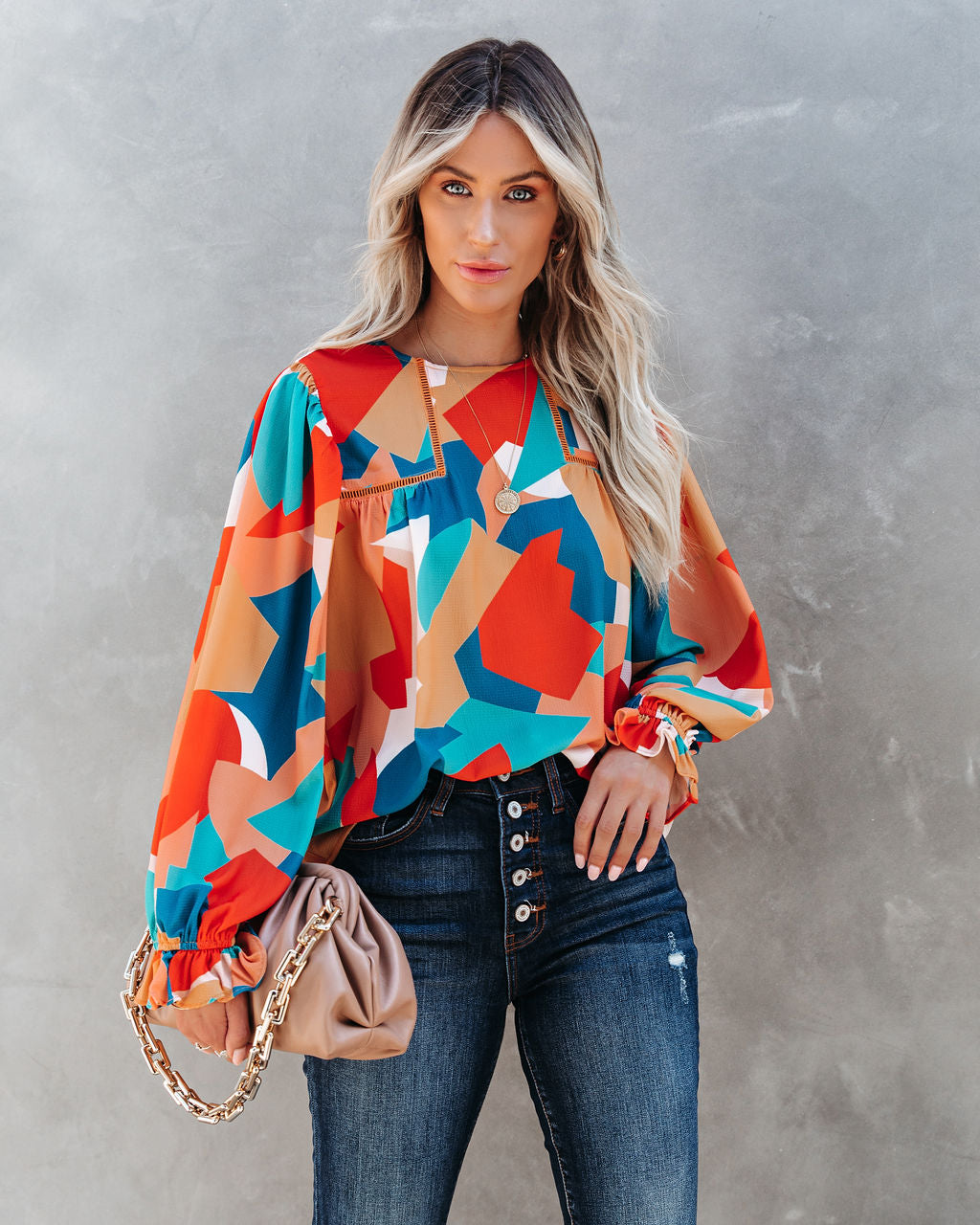 Reed Abstract Print Blouse - FINAL SALE Ins Street