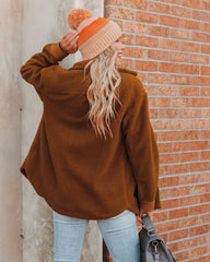 Ren Button Down Fleece Jacket - Copper - FINAL SALE Ins Street