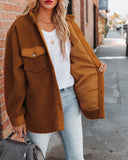 Ren Button Down Fleece Jacket - Copper - FINAL SALE Ins Street