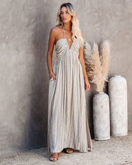 PREORDER - Renesmae Pocketed Halter Maxi Dress Ins Street