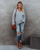 Repeat After Me Knit Sweater - Heather Grey Ins Street