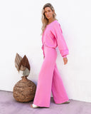 Rexa Wide Leg Knit Pants - Pink - FINAL SALE Ins Street