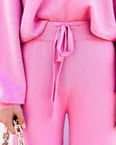 Rexa Wide Leg Knit Pants - Pink - FINAL SALE Ins Street