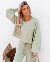 Rexa Billowed Sleeve Knit Top - Sage - FINAL SALE Ins Street