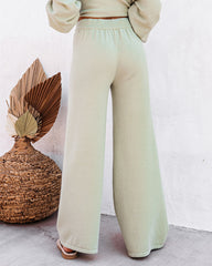 Rexa Wide Leg Knit Pants - Sage Ins Street