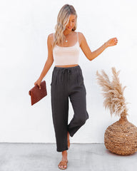 Ride Slow Cotton Pocketed Pants - Washed Black - FINAL SALE Ins Street