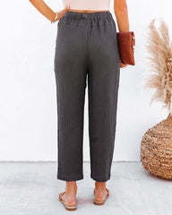 Ride Slow Cotton Pocketed Pants - Washed Black - FINAL SALE Ins Street