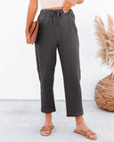 Ride Slow Cotton Pocketed Pants - Washed Black - FINAL SALE Ins Street