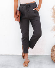 Ride Slow Cotton Pocketed Pants - Washed Black - FINAL SALE Ins Street