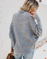 Roasty Toasty Mock Neck Sweater - Heather Grey Ins Street