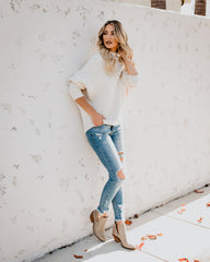 Roasty Toasty Mock Neck Sweater - Ivory Ins Street