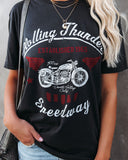 Rolling Thunder Speedway Cotton Motorcycle Tee Ins Street