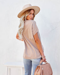 Rollins Striped Cotton Tee - Taupe Ins Street