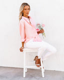 Royce Cotton Button Down Top - Baby Pink Ins Street