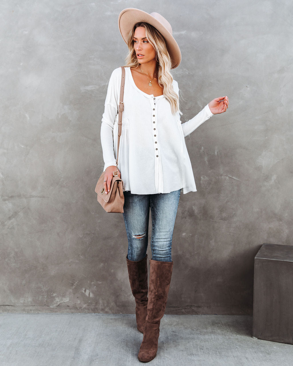 Rufus Contrast Knit Top - Ivory Ins Street