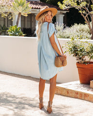 Ryan Chambray Button Down Dress - Light Wash Ins Street