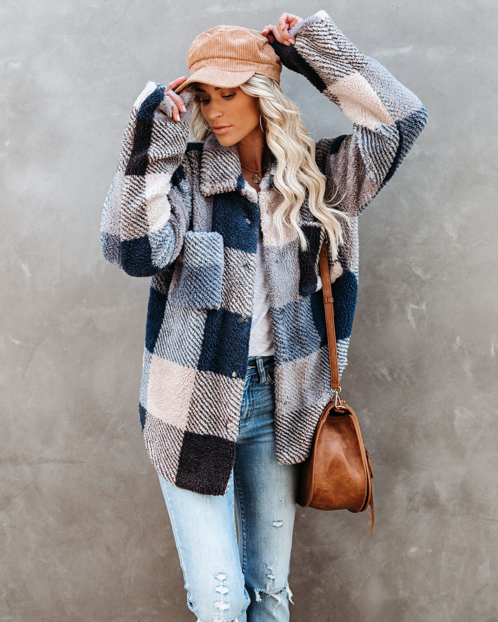 Salzburg Soft Plaid Shacket Ins Street