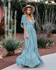 PREORDER - Seafoam Season Pocketed Tiered Maxi Dress - Seafoam Ins Street