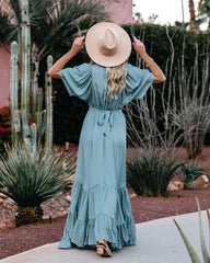 PREORDER - Seafoam Season Pocketed Tiered Maxi Dress - Seafoam Ins Street