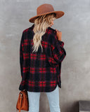 Septembers End Pocketed Plaid Shacket Ins Street