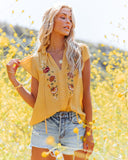 Shania Embroidered Crochet Top Ins Street