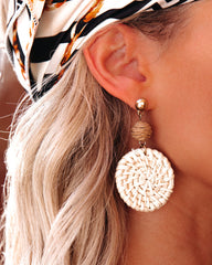 Shashi - Poole Woven Straw Earrings Ins Street