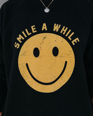 Smile A While Cotton Blend Sweatshirt Ins Street