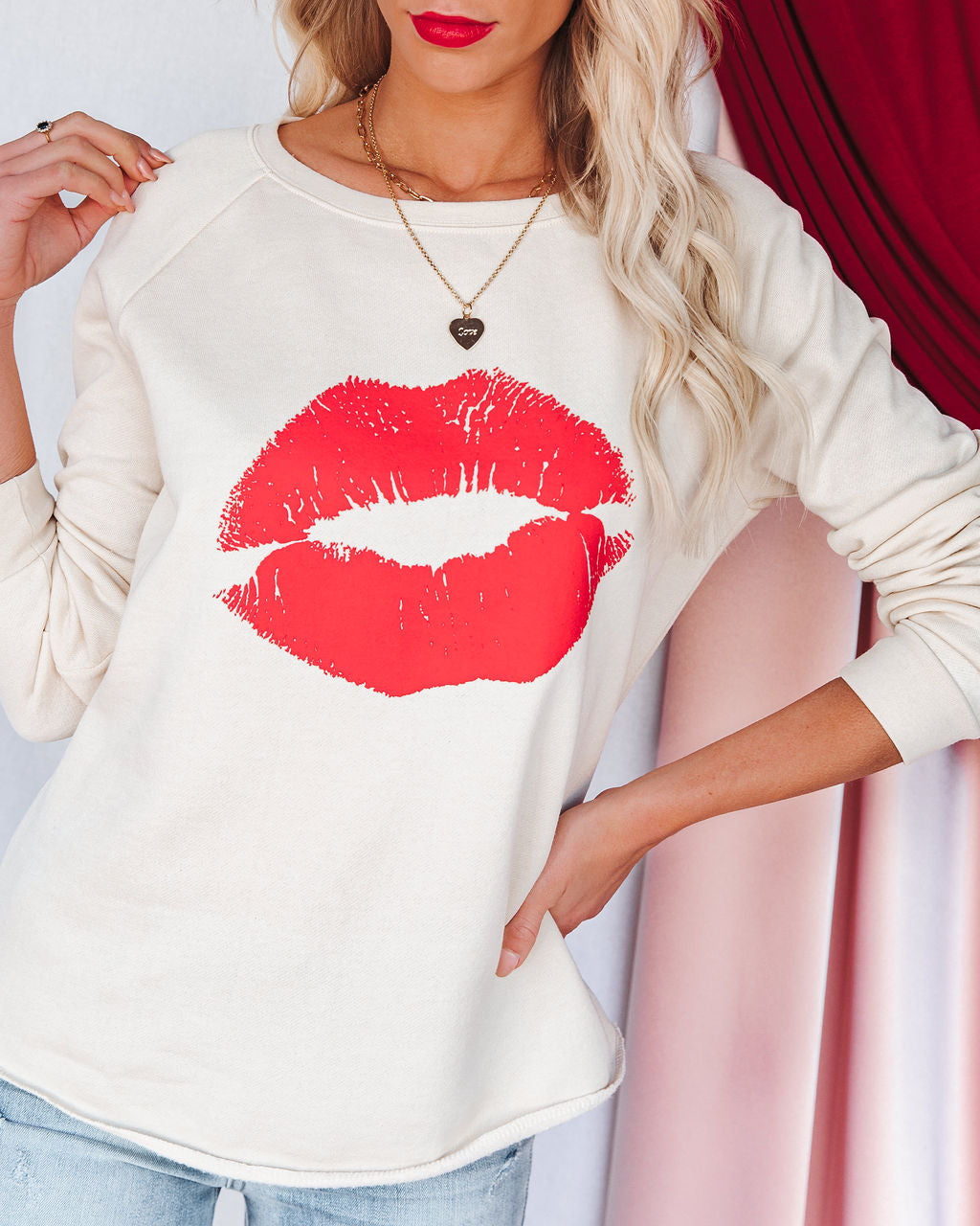 Smooch Premium Cotton Blend Raglan Pullover - FINAL SALE Ins Street