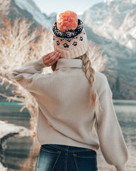 Snow Far Snow Good Pom Beanie - Pink - FINAL SALE Ins Street