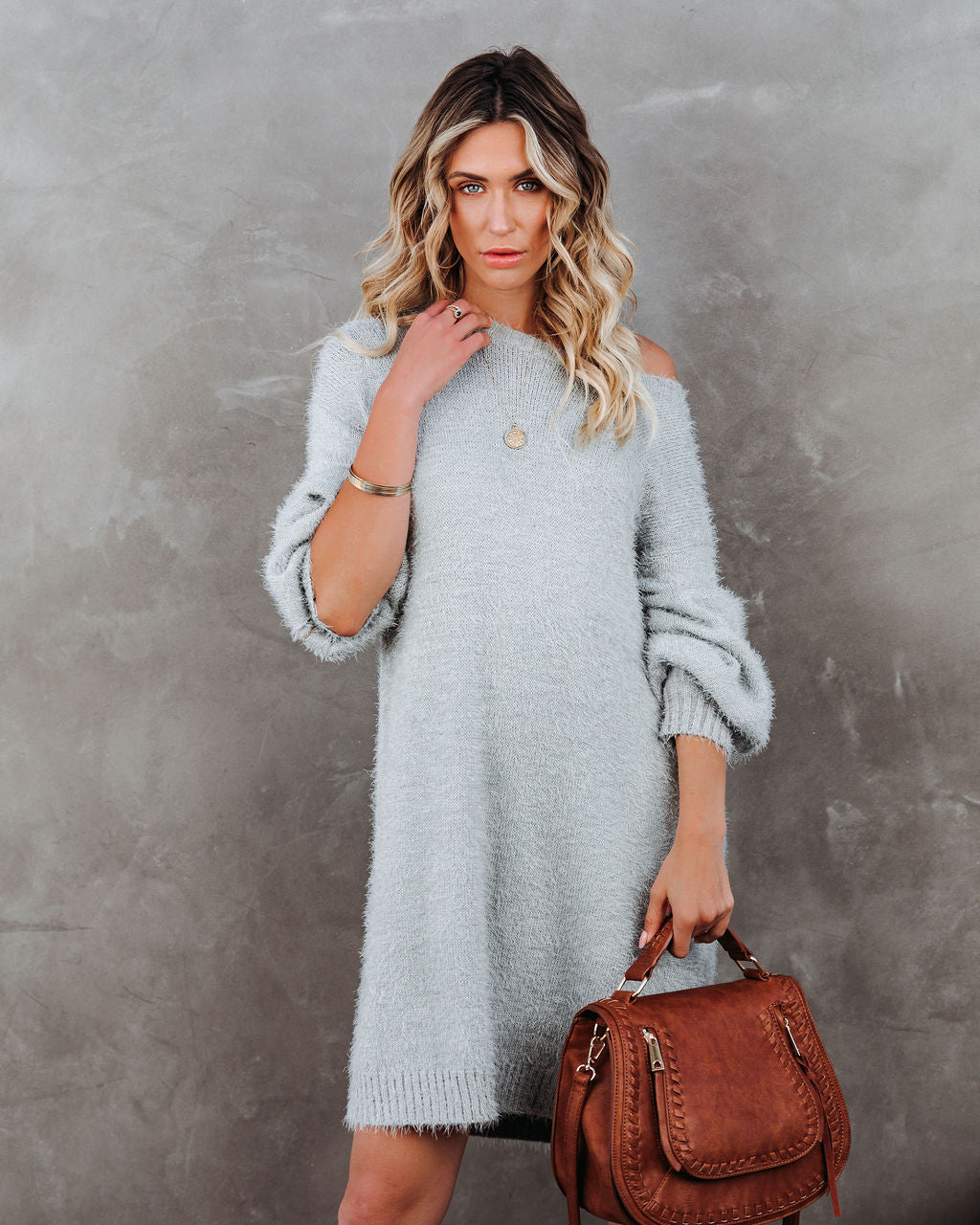 So In Love Knit Sweater Dress - Heather Grey - FINAL SALE Ins Street