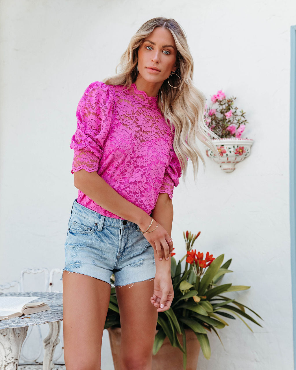 Sparks Will Fly Lace Blouse - Orchid Ins Street