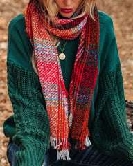 Spiced Plaid Blanket  Scarf - FINAL SALE Ins Street