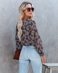 Spice Of Life Printed Drape Blouse - FINAL SALE Ins Street