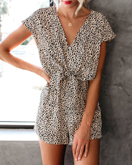 Spirit Animal Tie Front Romper Ins Street