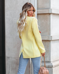 Standards Pocketed Blazer - Lemon Ins Street