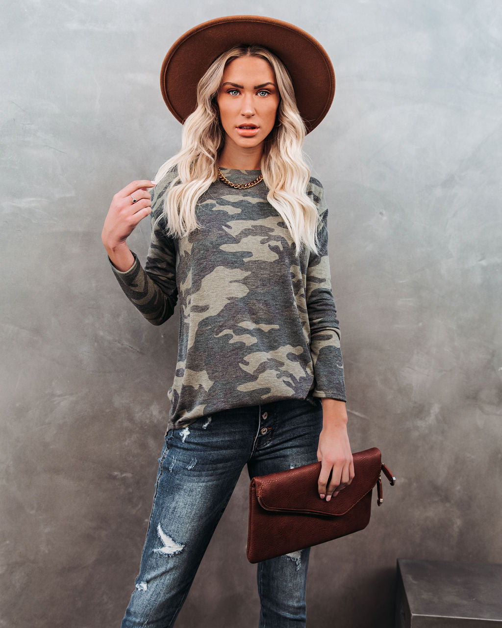 Stand For Something Camo Knit Top Ins Street