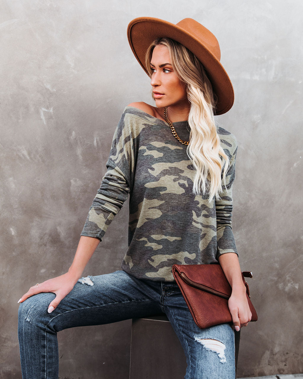 Stand For Something Camo Knit Top Ins Street