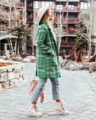 Stan Pocketed Plaid Coat - Green - FINAL SALE Ins Street