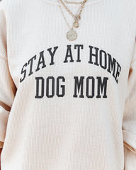 Stay At Home Dog Mom Ribbed Cotton Pullover Ins Street