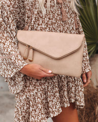 Stella Crossbody Envelope Zip Clutch - Natural Ins Street