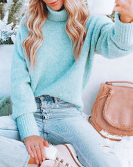 Stormi Turtleneck Knit Sweater - Dusty Teal Ins Street