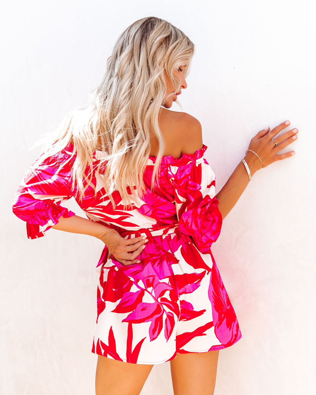 Strawberry Hill Cotton Off The Shoulder Romper Ins Street