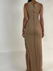 Simple  Slit Sleeveless Dress 2023-03-14 InsStreet