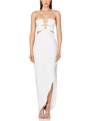 Slit  Halter Dress 2023-03-14 InsStreet