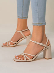 Thin Strap Chunky Heel Sandals 2023-03-14 InsStreet