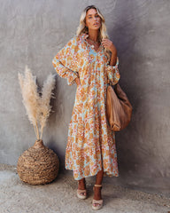 Sutherland Floral Boho Maxi Dress Ins Street