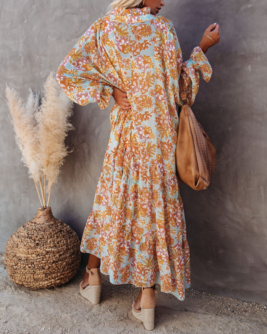 Sutherland Floral Boho Maxi Dress Ins Street