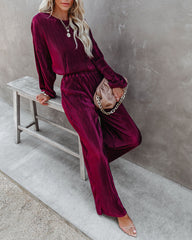 Swift High Rise Plisse Pants - Wine - FINAL SALE Ins Street